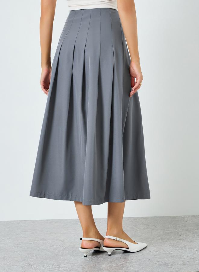 ستايلي تنورة طويلة بحافة واسعة وبكسرات - Image 4